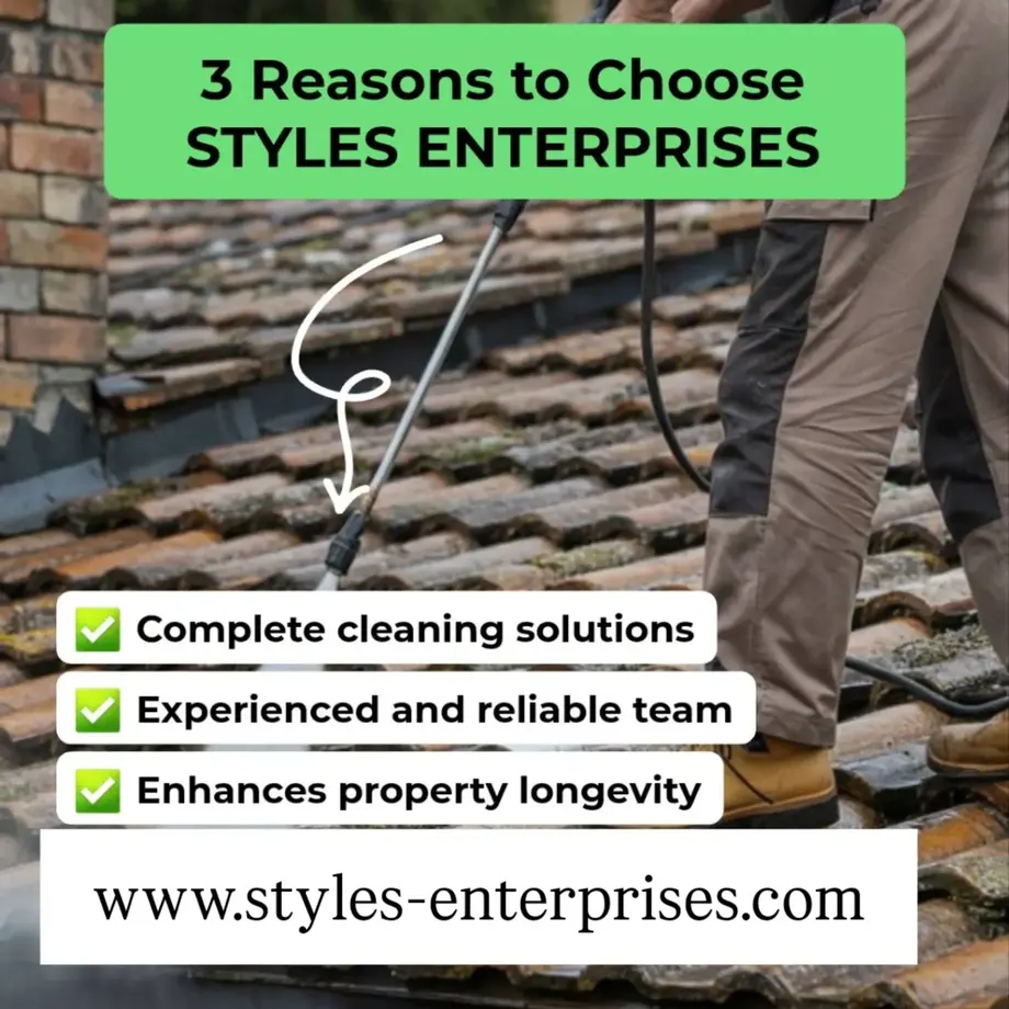 Pressure washing team and complete cleaning services graphic